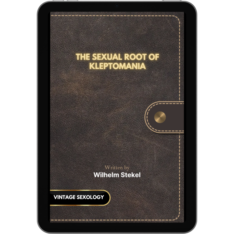 The Sexual Root of Kleptomania-wilhelm stekel