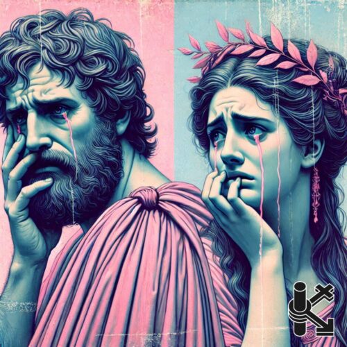 Oedipus and Jocasta crying while separating-vintage sexology-download free book of sigmund freud-sex therapy-Oedipus complex